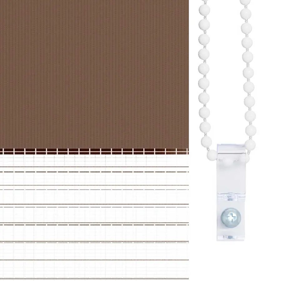Store zèbre marron 95x100 cm largeur du tissu 90,9 cm polyester - 9