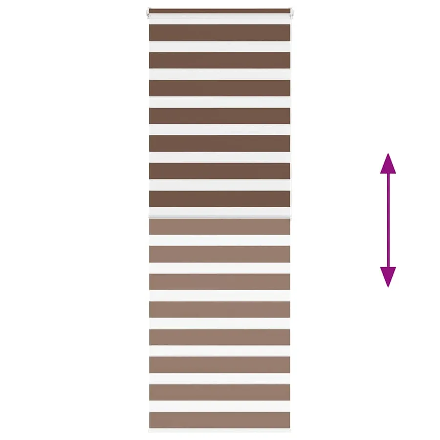 Store zèbre marron 70x200 cm largeur du tissu 65,9 cm polyester - 5