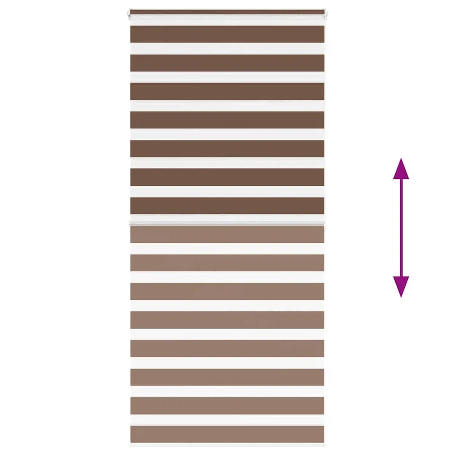 Store zèbre marron 100x200 cm largeur du tissu 95,9cm polyester - 5