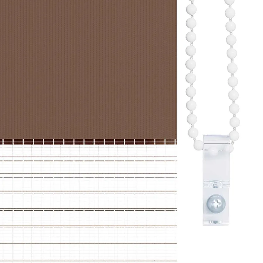 Store zèbre marron 100x200 cm largeur du tissu 95,9cm polyester - 9