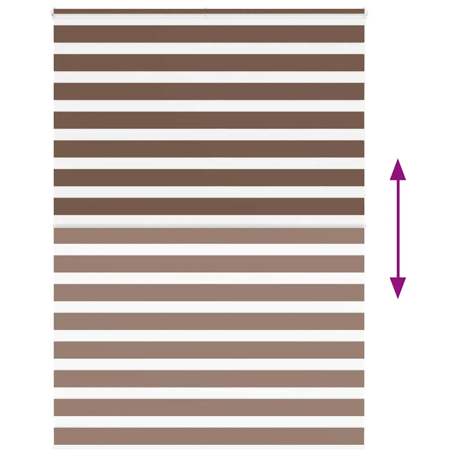 Store zèbre marron 155x230cm largeur du tissu 150,9cm polyester - 5