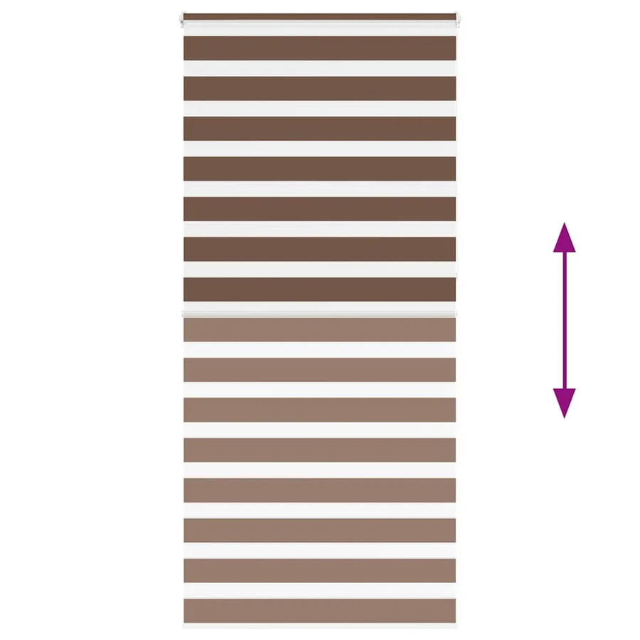 Store zèbre marron 95x230 cm largeur du tissu 90,9 cm polyester - 5