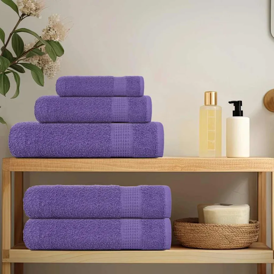 Serviettes de sauna FROGN 4 pcs violet 80x200 cm 360 g/m² - 3