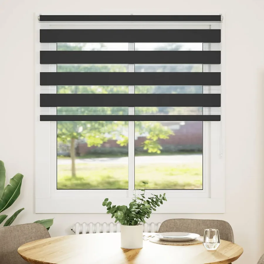 Store zèbre noir 130x100 cm largeur du tissu 125,9 cm polyester - 2