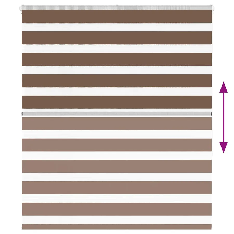 Store zèbre marron 125x150cm largeur du tissu 120,9cm polyester - 5