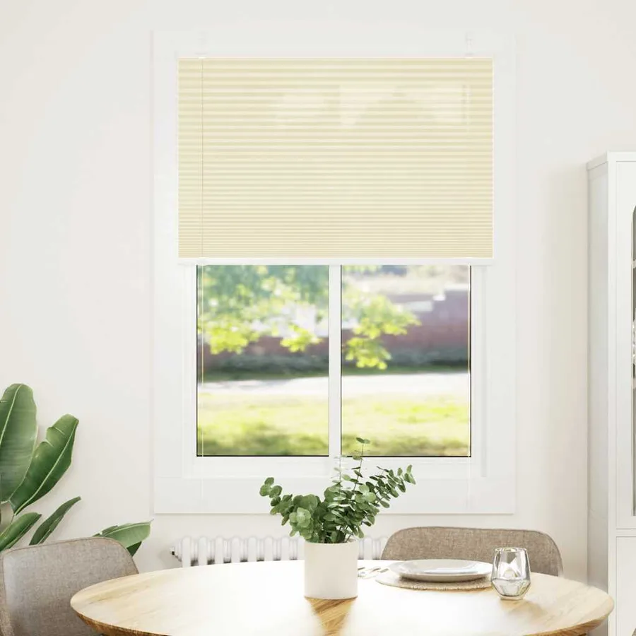 Store plissé crème 85x150 cm largeur du tissu 84,4 cm polyester - 2