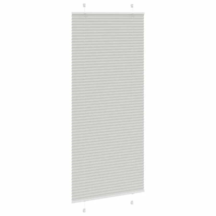 Store plissé gris clair 85x200 cm largeur du tissu 84,4 cm - 3