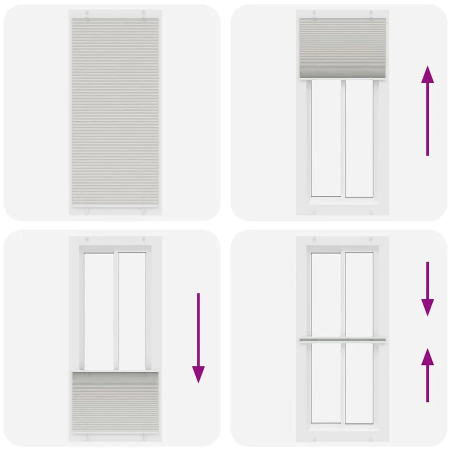 Store plissé gris clair 85x200 cm largeur du tissu 84,4 cm - 7