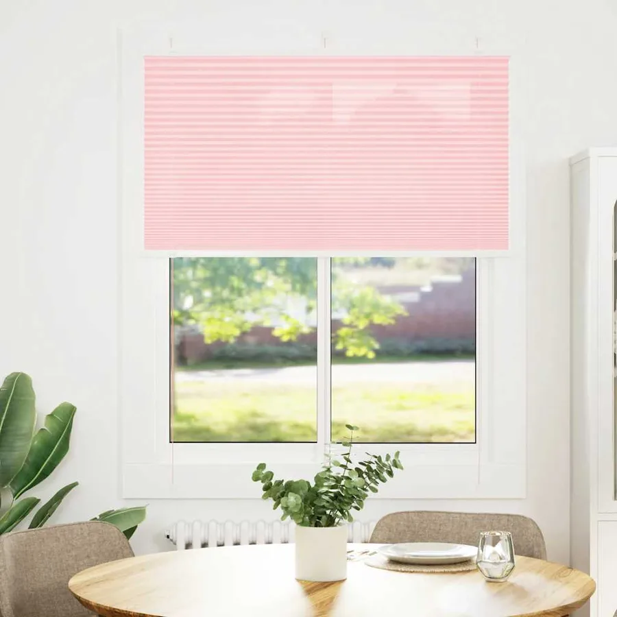 Store plissé rose 105x100 cm largeur du tissu 104,4cm polyester - 2