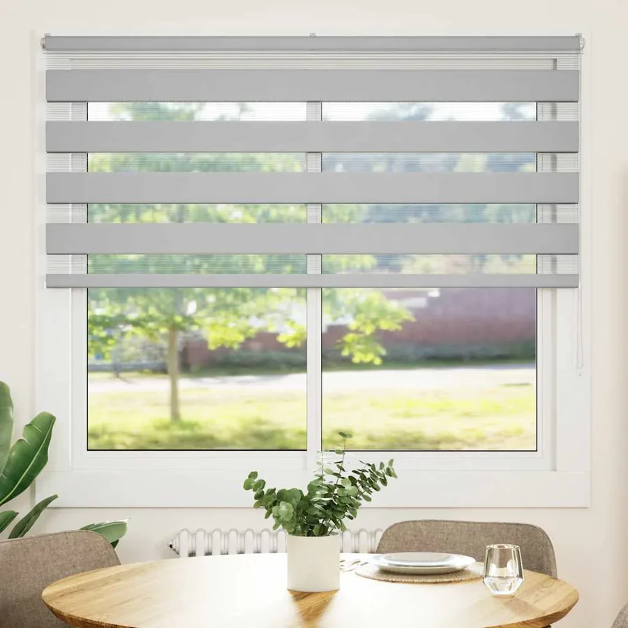 Store zèbre gris clair largeur du tissu 160,9 cm polyester - 2