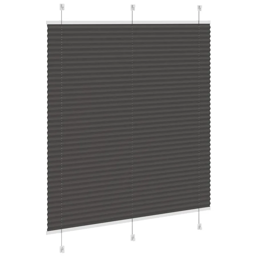 Store plissé noir 115x100 cm largeur du tissu 114,4cm polyester - 4