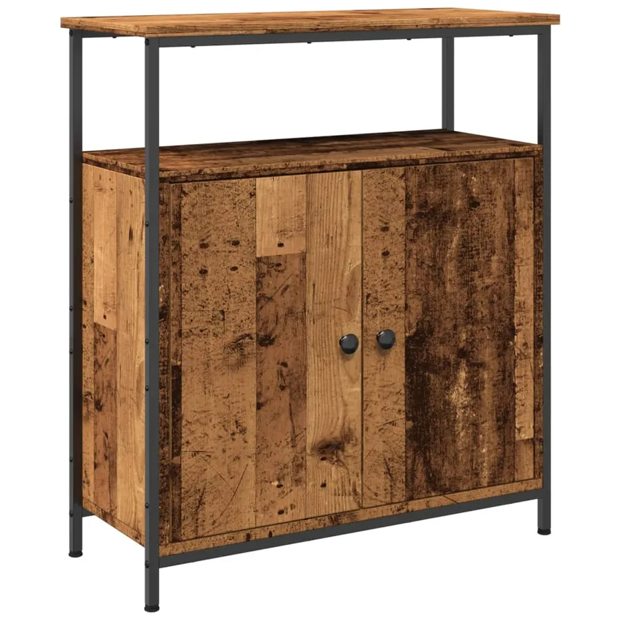 Buffet vieux bois 70x30x80 cm bois d'ingénierie - 2