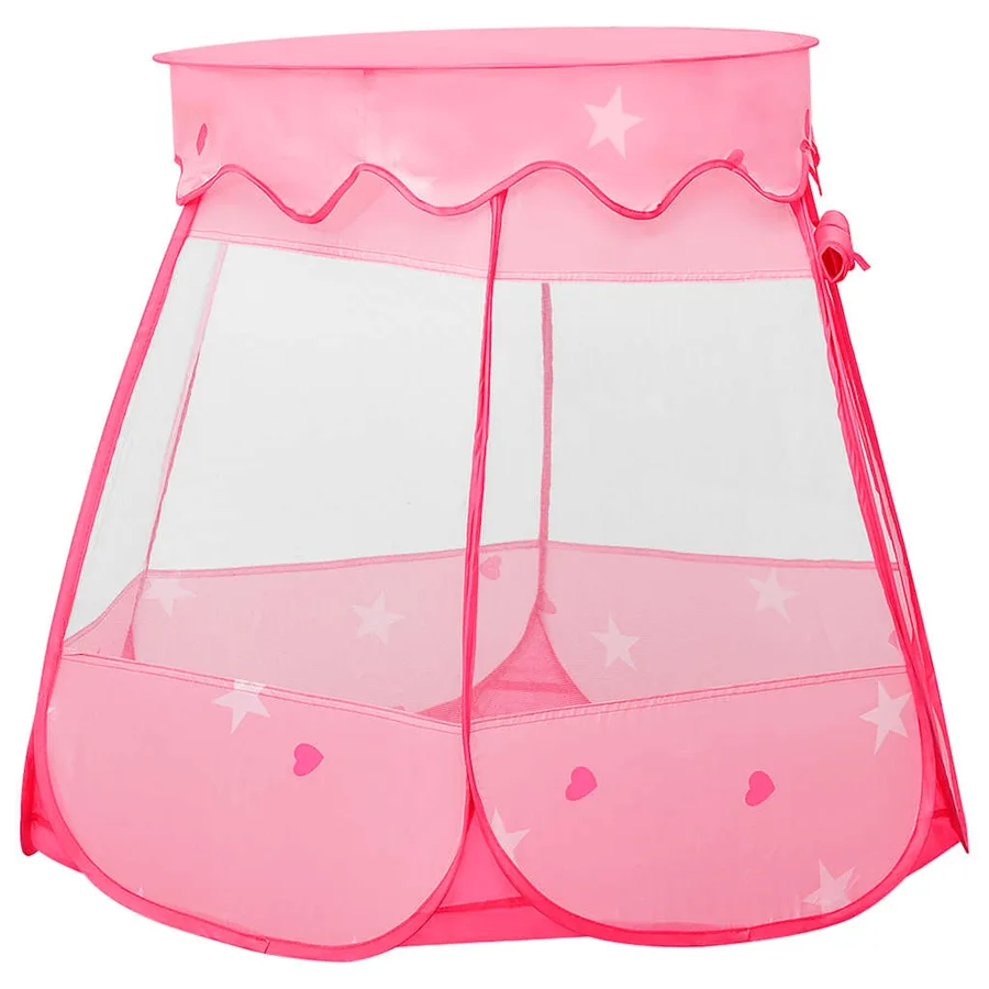 Tente de jeu pour enfants avec 250 balles Rose 102x102x82 cm - 3