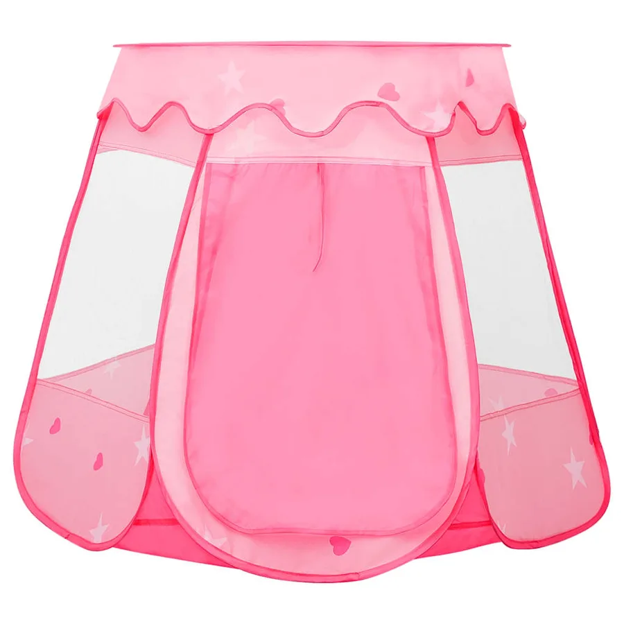 Tente de jeu pour enfants avec 250 balles Rose 102x102x82 cm - 5
