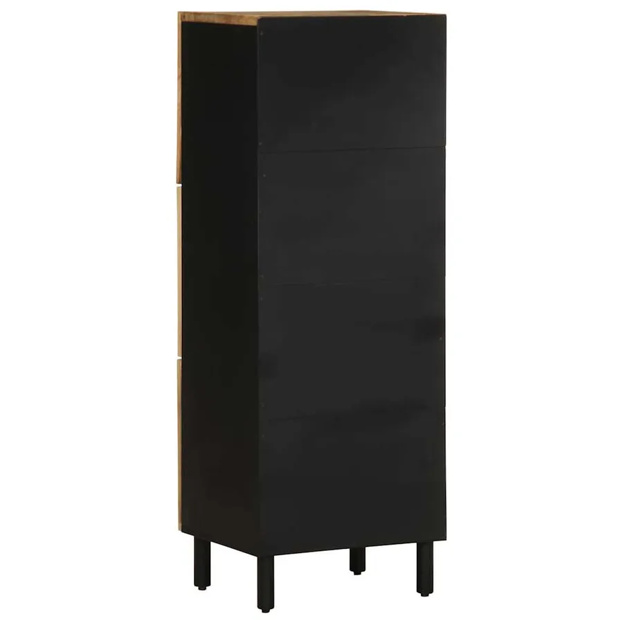 Buffet haut 40x33,5x110 cm bois de manguier brut massif - 5