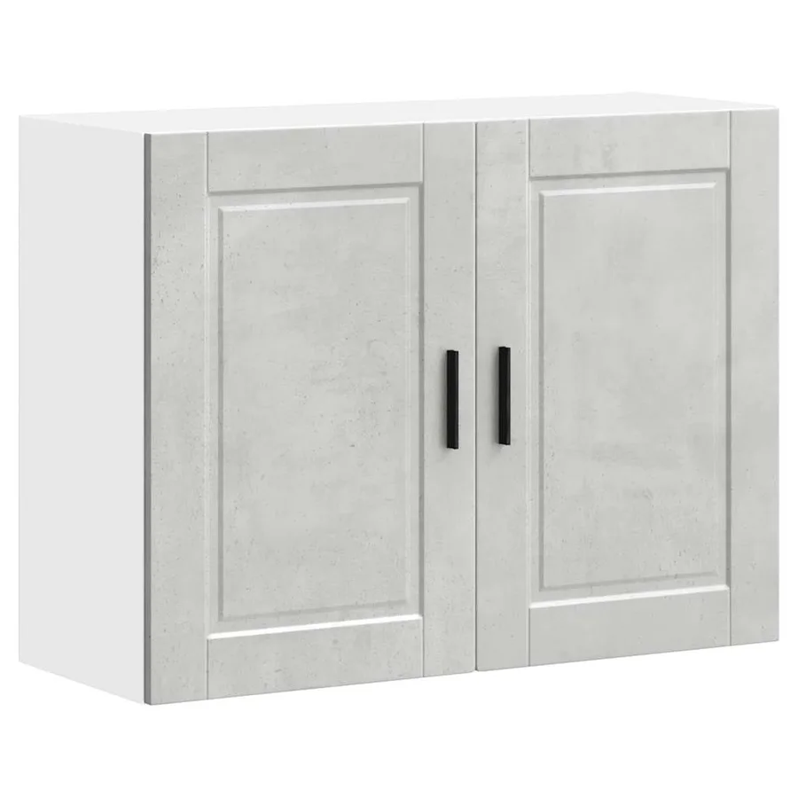 Armoire murale de cuisine Porto gris béton bois d'ingénierie - 2