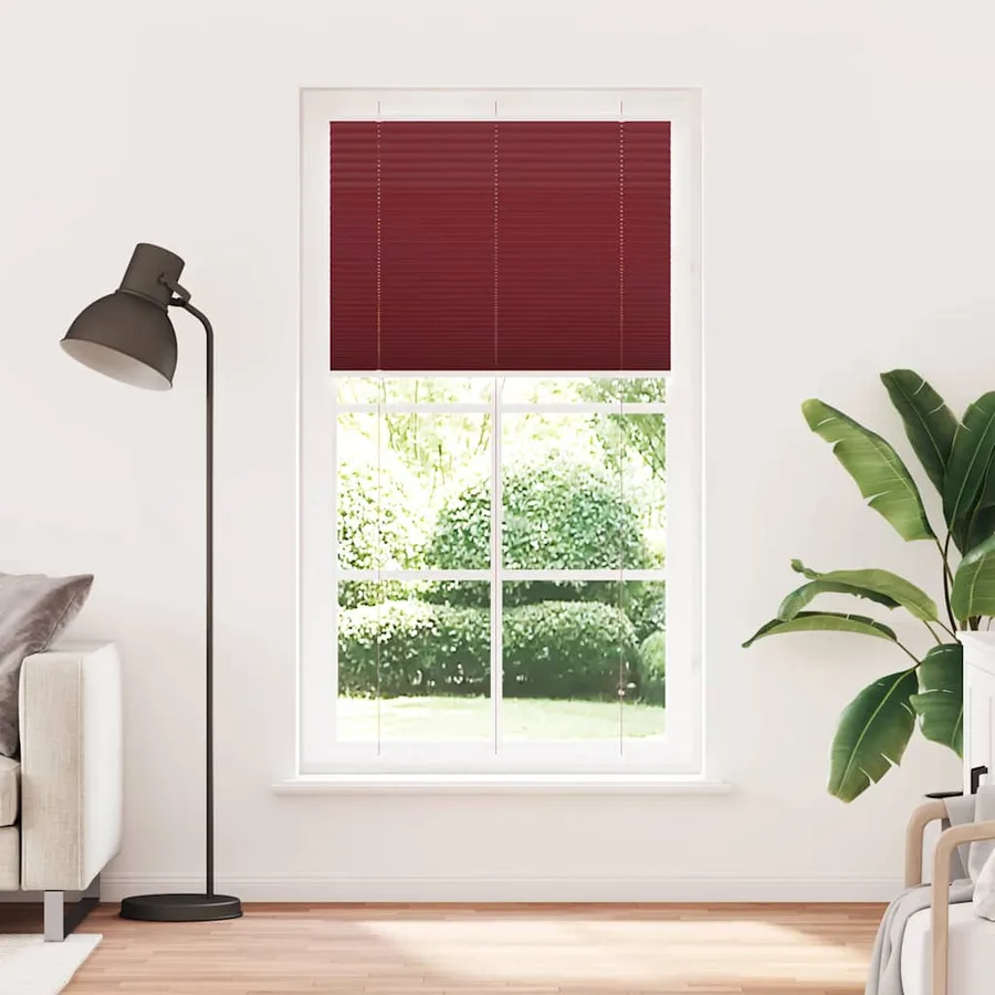 Store plissé rouge bordeaux 110x200 cm largeur du tissu 109,4cm - 2