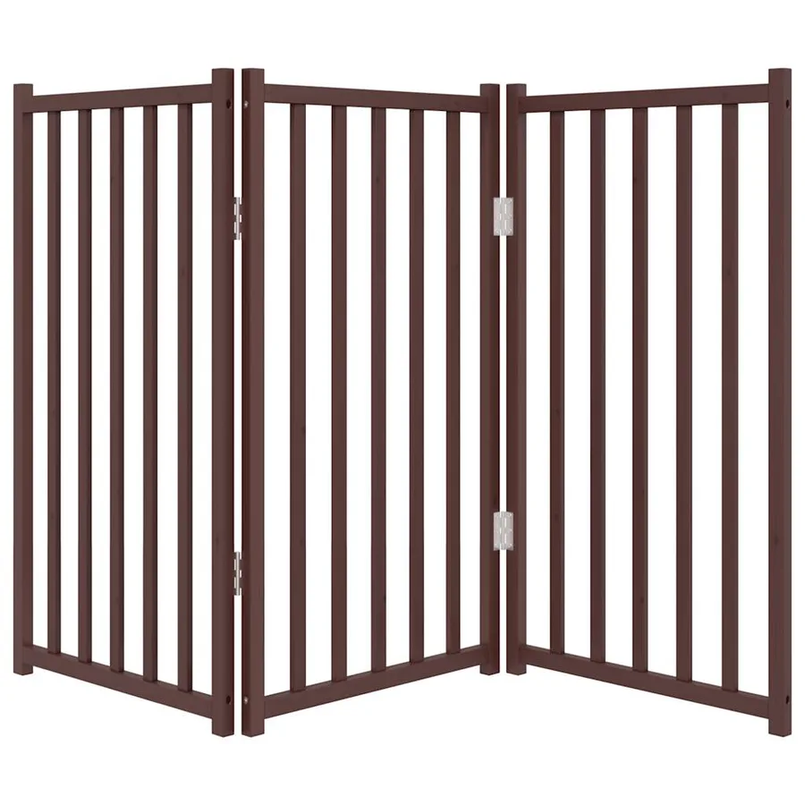 Barrière pour chien pliable 3 panneaux 150 cm bois sapin massif - 4
