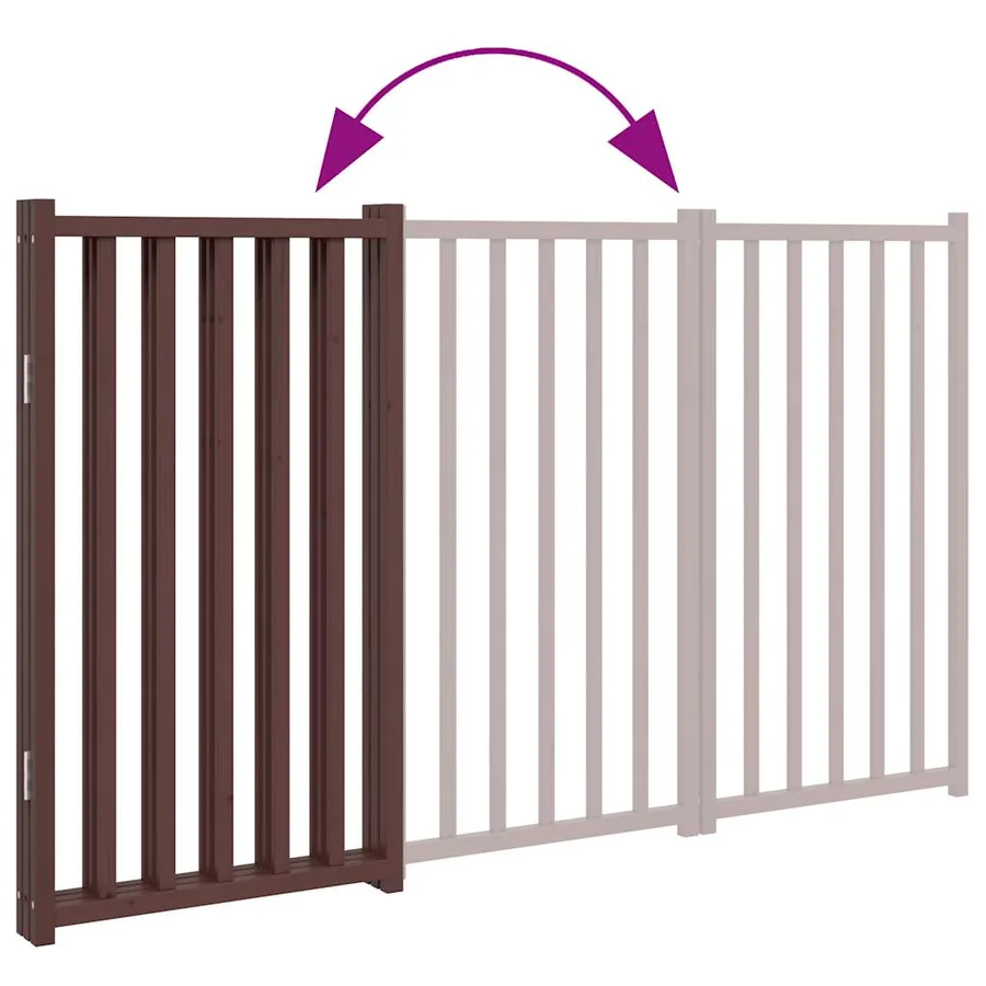 Barrière pour chien pliable 3 panneaux 150 cm bois sapin massif - 7