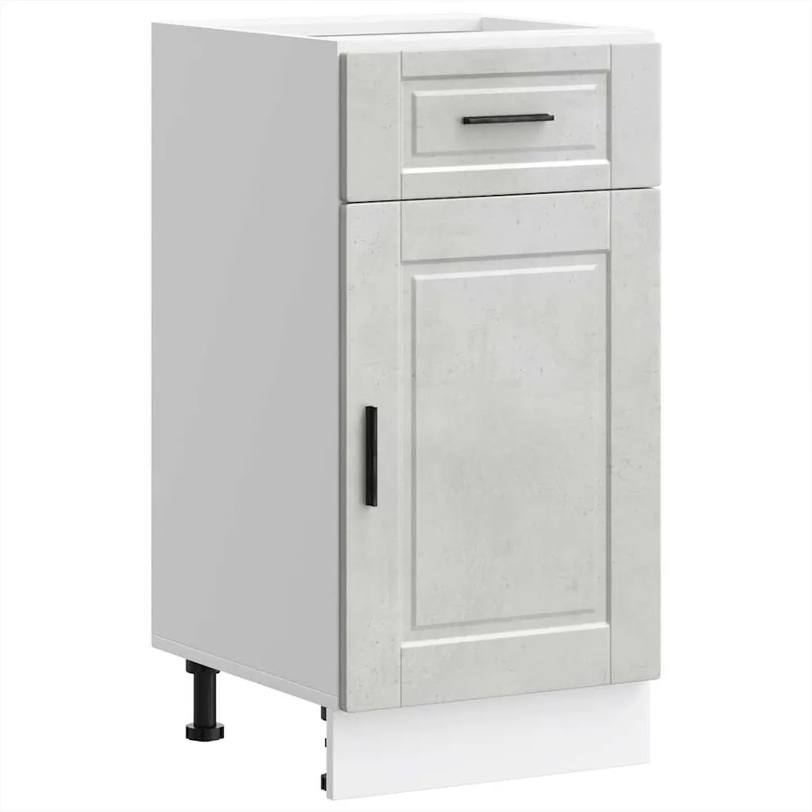 Armoire de cuisine Porto gris béton bois d'ingénierie - 2