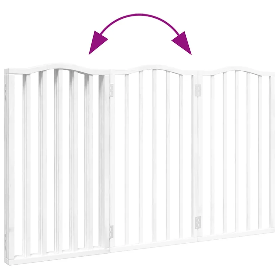 Barrière pour chien pliable 3 panneaux 150 cm bois de peuplier - 7