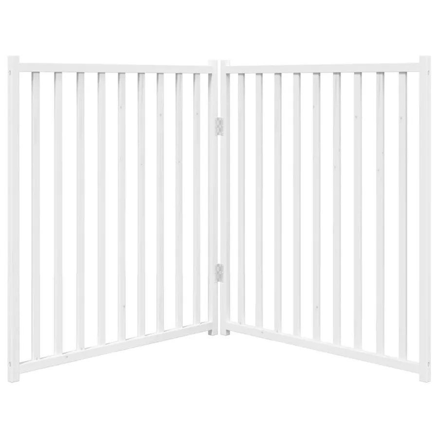 Barrière pour chien pliable 2 panneaux 160 cm bois sapin massif - 4