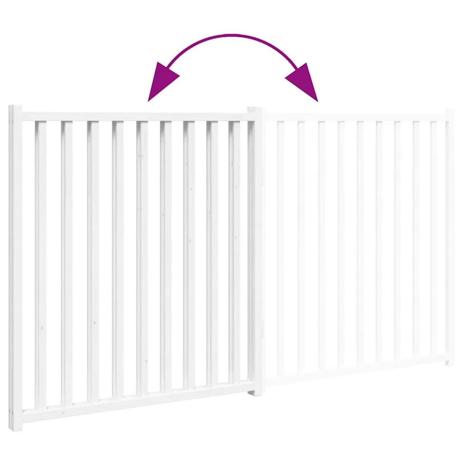 Barrière pour chien pliable 2 panneaux 160 cm bois sapin massif - 7