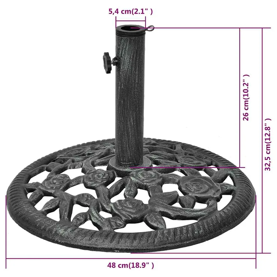 Cast iron parasol base 12 kg 48 cm - 8