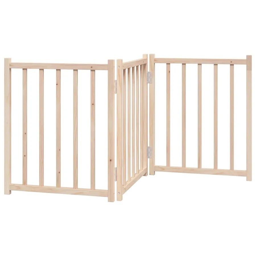 Barrière pour chien pliable 3 panneaux 150 cm bois sapin massif - 6