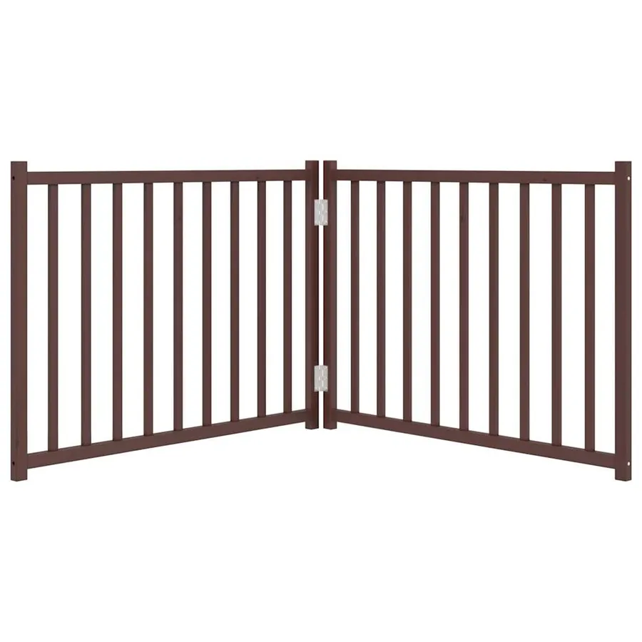 Barrière pour chien pliable 2 panneaux 160 cm bois sapin massif - 4