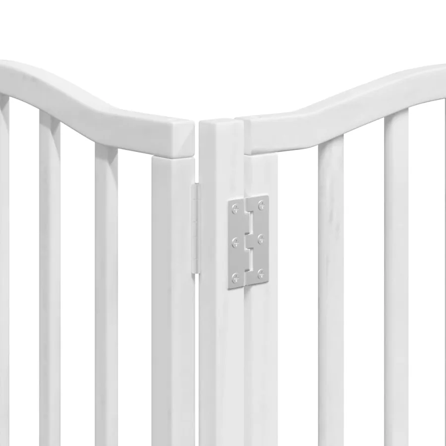 Barrière pour chien porte pliable 12 panneaux bois de peuplier - 10