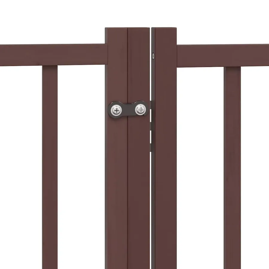 Barrière pour chien porte pliable 10 panneaux bois de peuplier - 9
