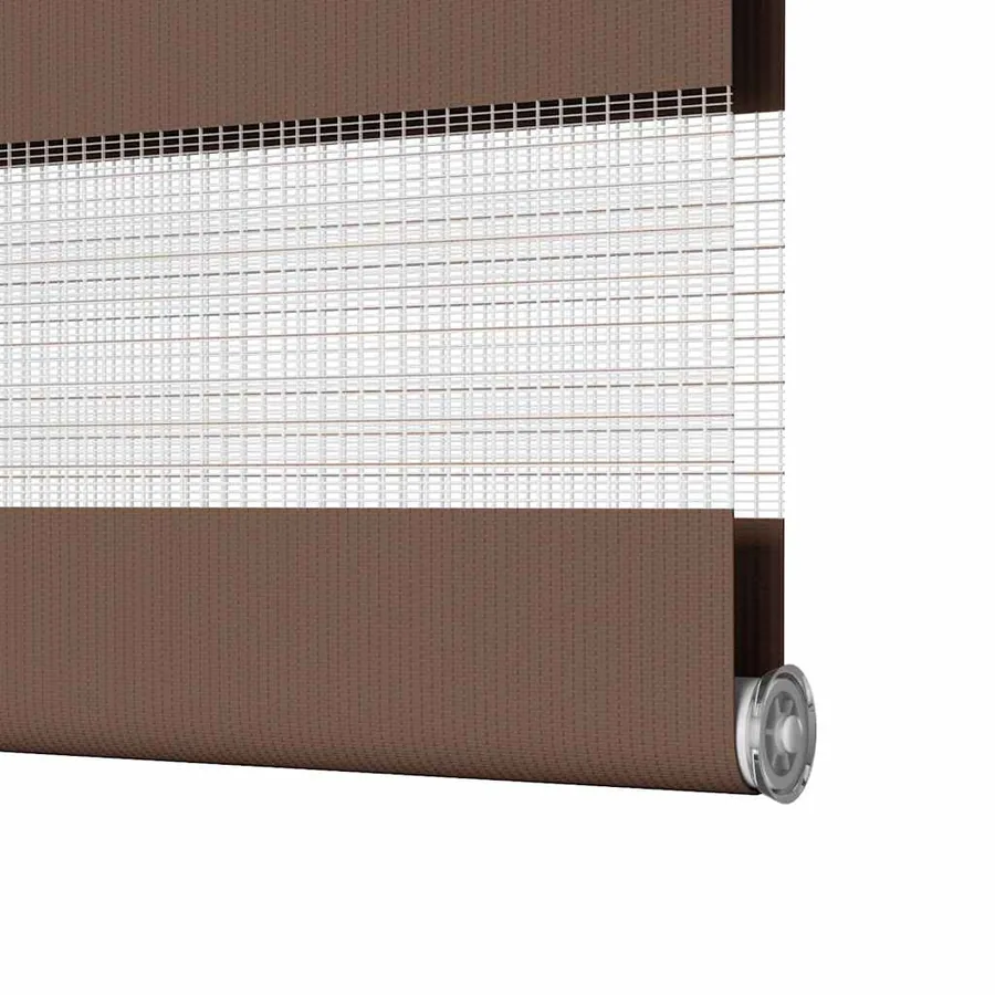 Store zèbre marron 110x200cm largeur du tissu 105,9cm polyester - 12