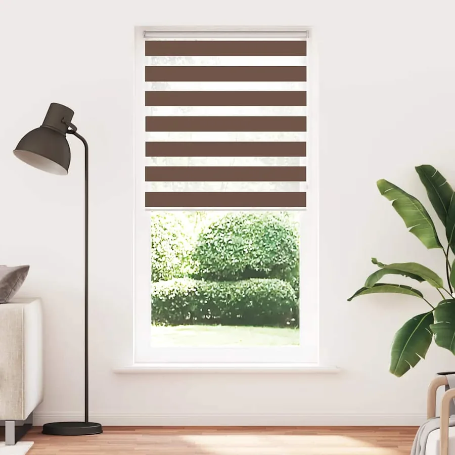 Store zèbre marron 110x200cm largeur du tissu 105,9cm polyester - 2