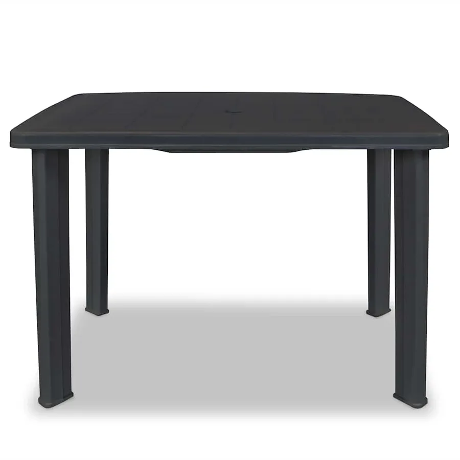 Table de jardin Anthracite 101 x 68 x 72 cm Plastique - 3