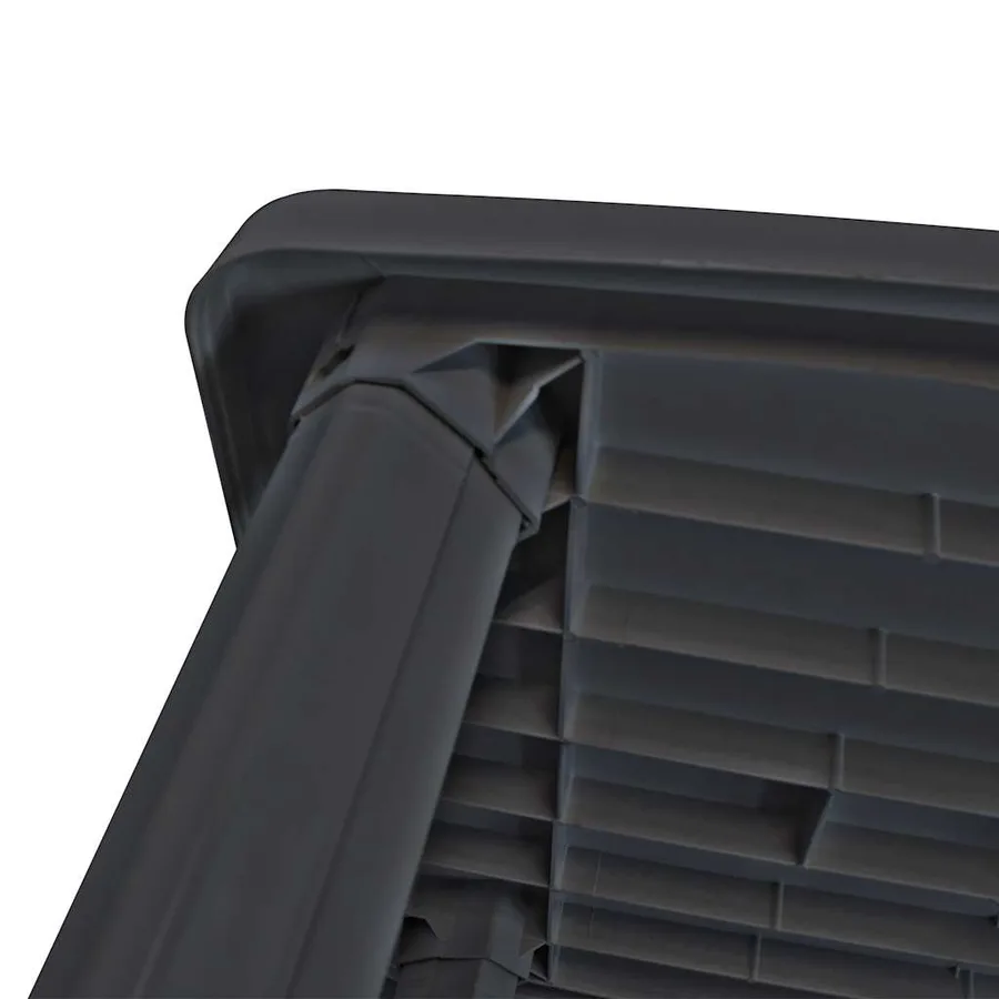 Table de jardin Anthracite 101 x 68 x 72 cm Plastique - 4