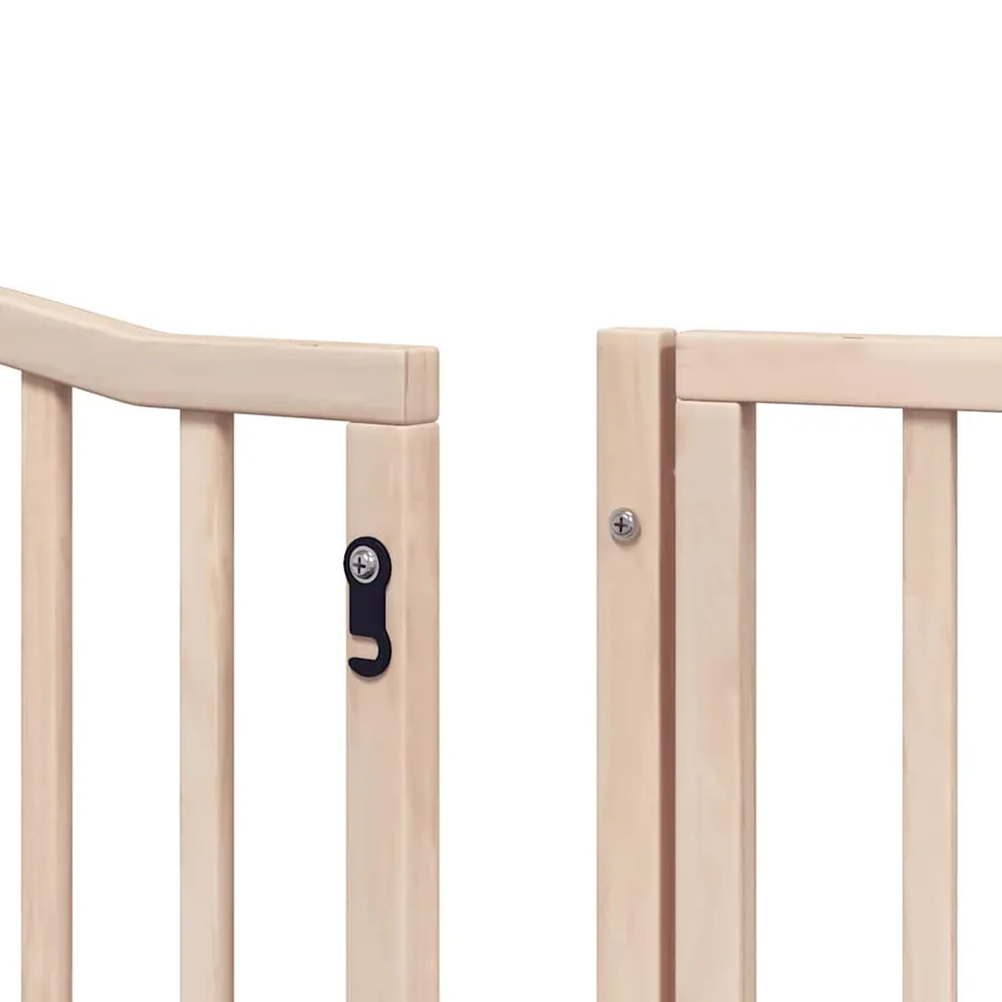 Barrière pour chien porte pliable 8 panneaux bois de peuplier - 11