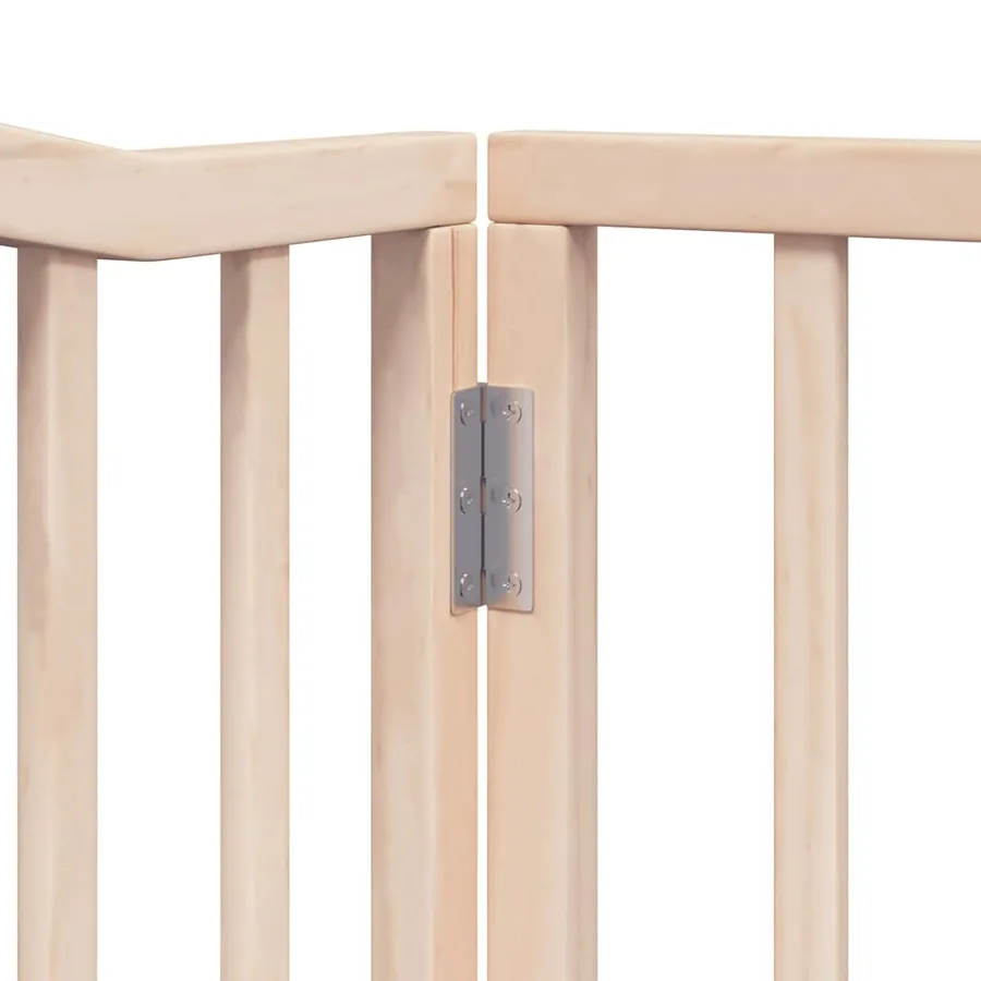 Barrière pour chien porte pliable 8 panneaux bois de peuplier - 9