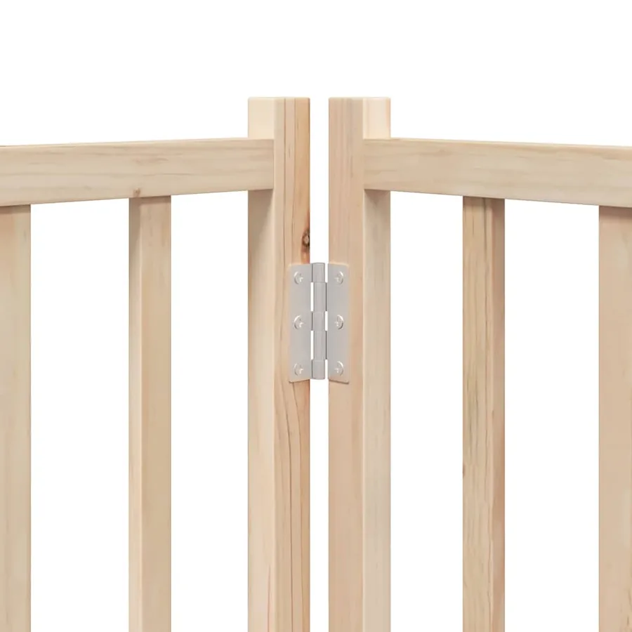 Barrière pour chien porte pliable 12 panneaux bois de peuplier - 9