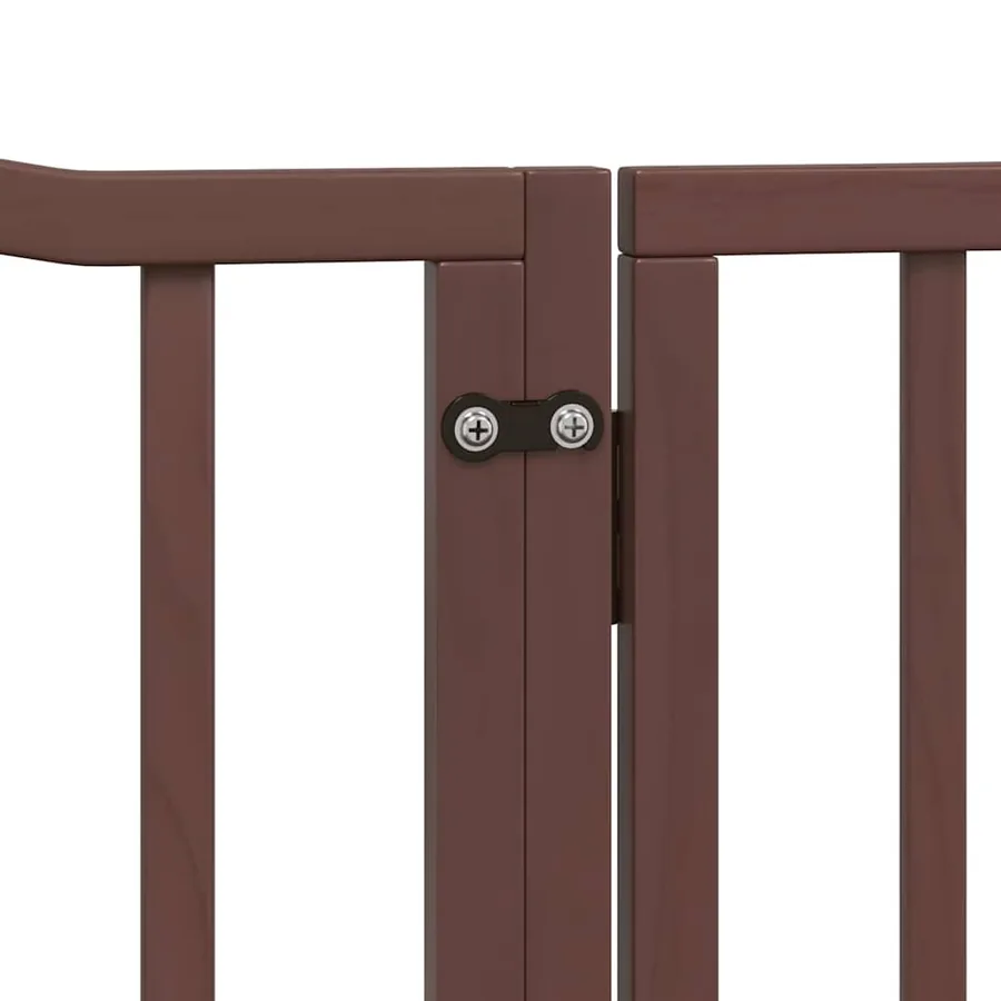 Barrière pour chien avec porte pliable 6 panneaux bois peuplier - 7