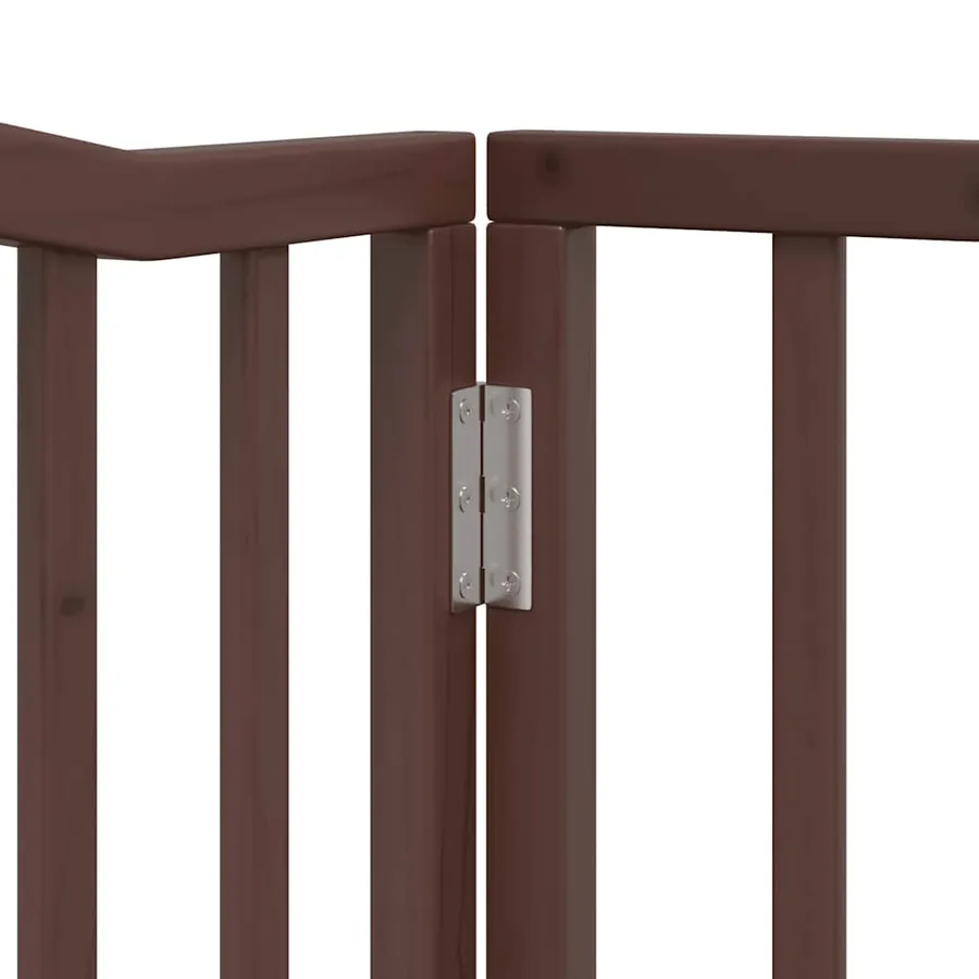 Barrière pour chien avec porte pliable 6 panneaux bois peuplier - 9