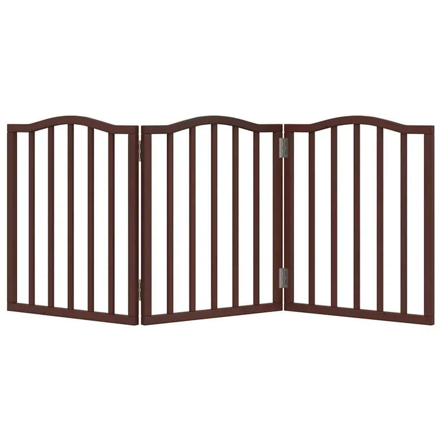 Barrière pour chien pliable 3 panneaux 150 cm bois de peuplier - 4