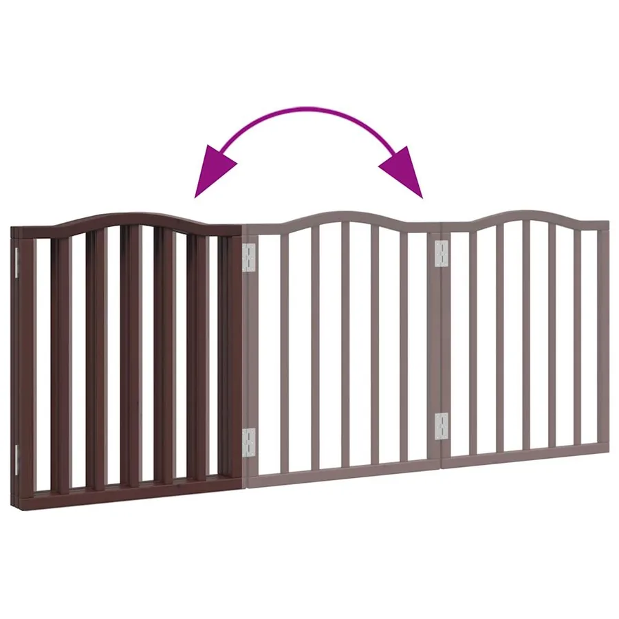 Barrière pour chien pliable 3 panneaux 150 cm bois de peuplier - 7