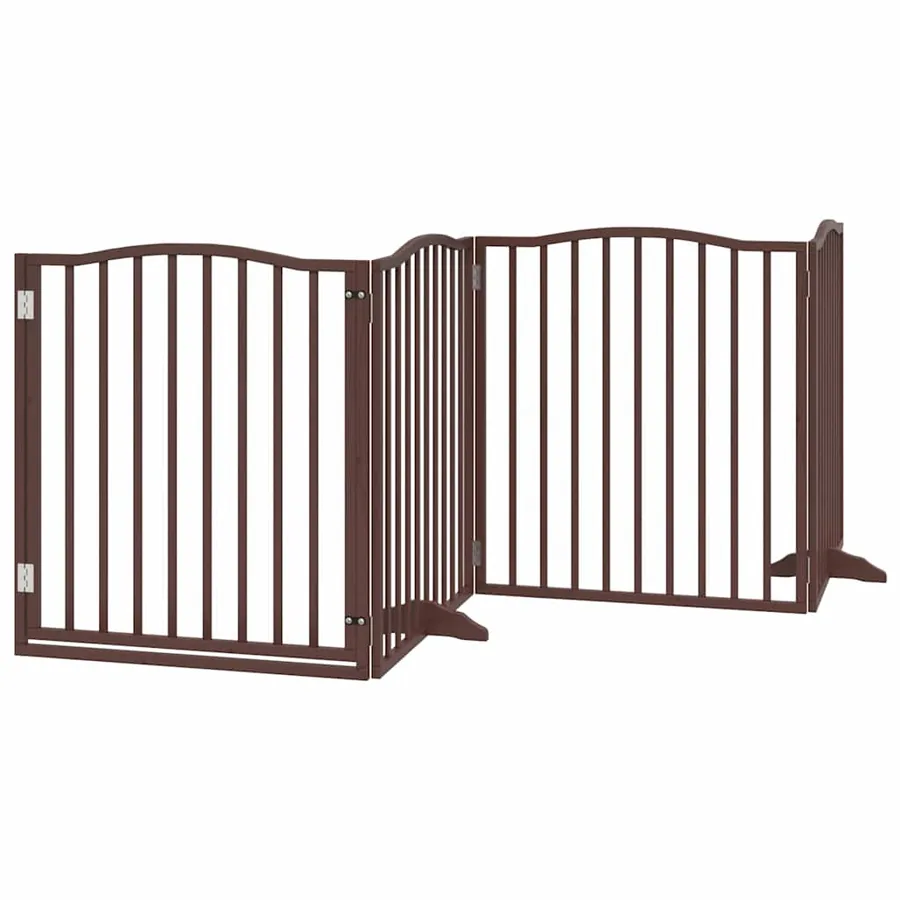 Barrière pour chien porte pliable 12 panneaux bois de peuplier - 4