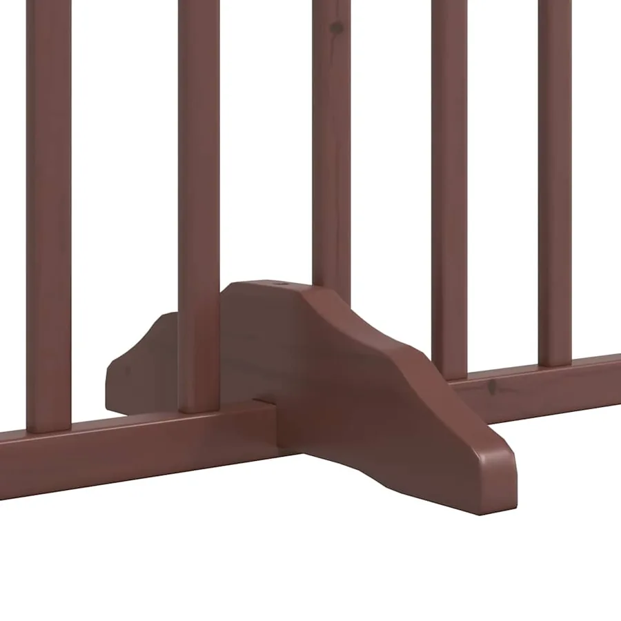Barrière pour chien porte pliable 12 panneaux bois de peuplier - 8