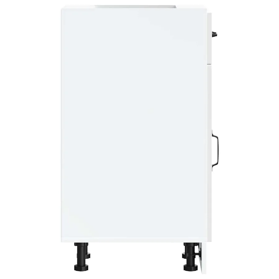 Armoire de cuisine Porto blanc brillant bois ingénierie - 6