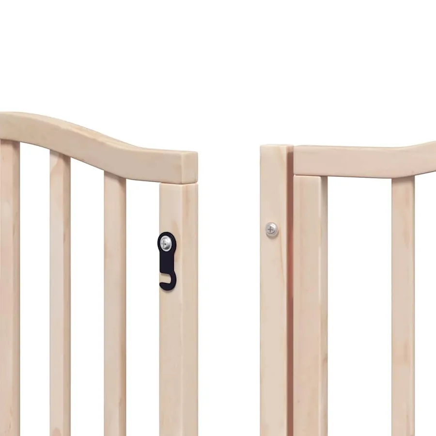 Barrière pour chien porte pliable 15 panneaux bois de peuplier - 11