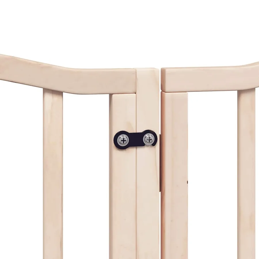 Barrière pour chien porte pliable 15 panneaux bois de peuplier - 7