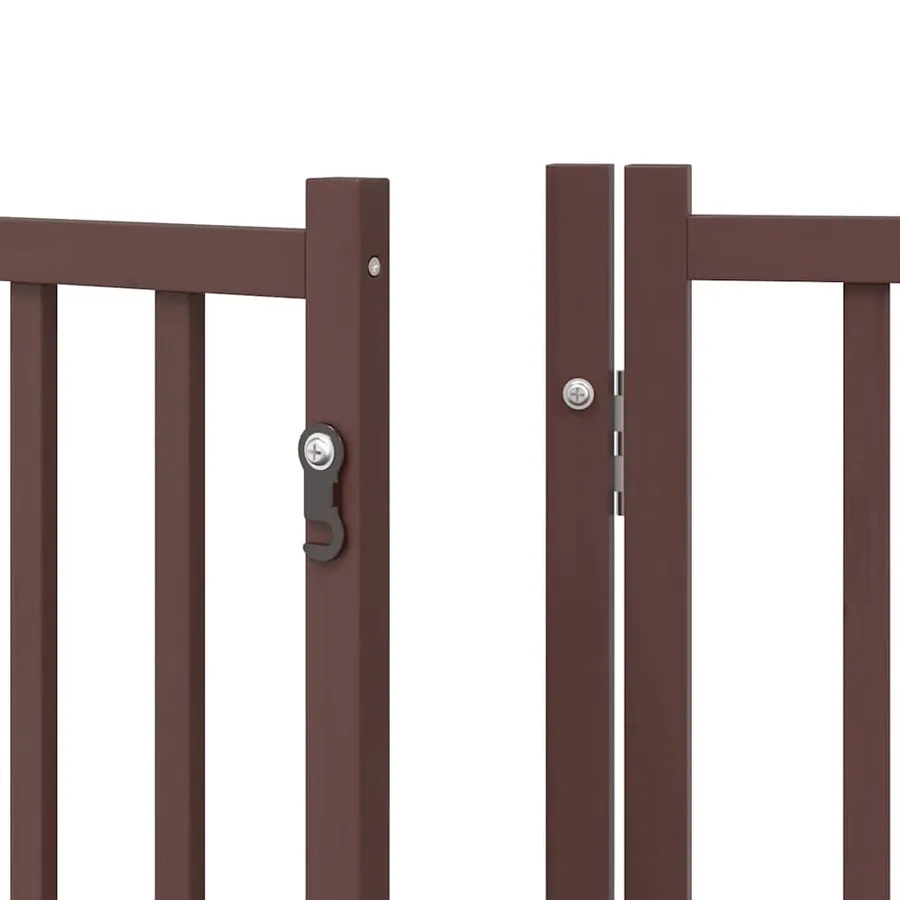 Barrière pour chien porte pliable 9 panneaux bois de peuplier - 10