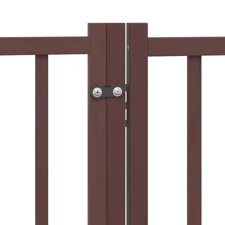Barrière pour chien porte pliable 9 panneaux bois de peuplier - 8